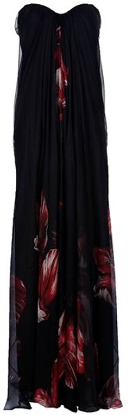 Alexander McQueen Floral Bustier Dress - Lyst