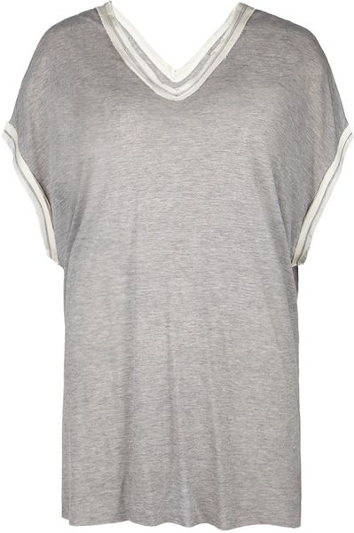 Allsaints Dita Top in Gray (grey marl) - Lyst