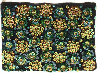 Asos Lily Pad Applique Clutch Bag - Lyst