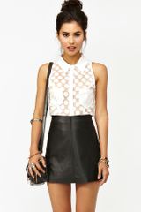 Nasty Gal Dotted Crop Shirt