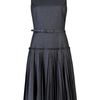 Oscar De La Renta Drop Waist Dress in Gray (steel) - Lyst