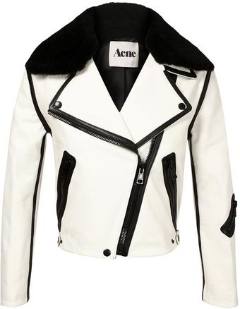 Acne Rita Leather and Shearling Jacket - Lyst