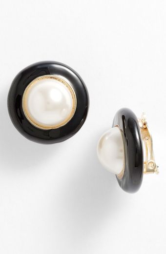 Ak Anne Klein Pier 39 Button Clip Earrings - Lyst