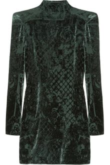 Balmain Devoré Velvet Mini Dress - Lyst