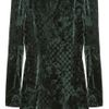 Balmain Devoré Velvet Mini Dress in Animal (green) - Lyst