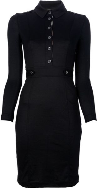 Burberry Brit Fitted Dress in Blue - Lyst