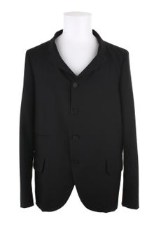 Comme Des Garçons Black Jacket in A Blend Of Wool and Cashmere with Red Roses Pattern At Back - Lyst