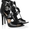 Michael Kors Leather Sandals in Black - Lyst