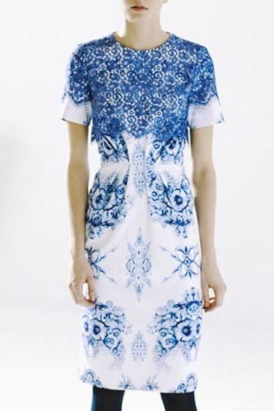 Preen Catherine Dress in Blue (denim) - Lyst