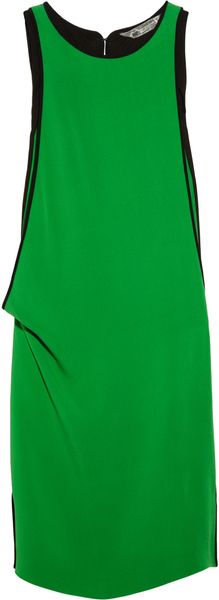 Reed Krakoff Draped Silk Blend Crepe Dress - Lyst