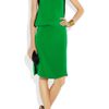 Reed Krakoff Draped Silk Blend Crepe Dress in Green - Lyst