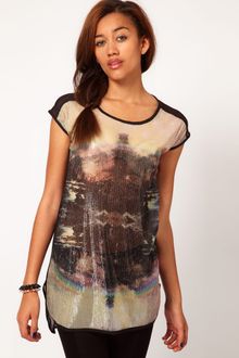 River Island Sequin Print T-shirt - Lyst