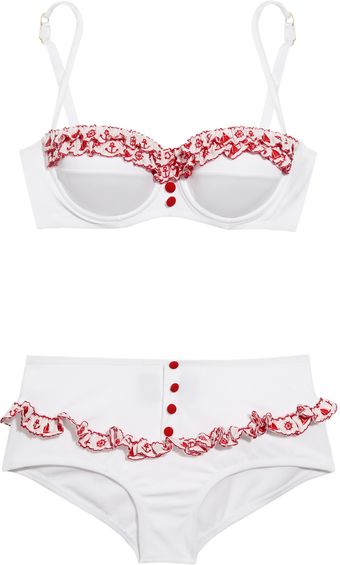Rosamosario Politics and Girls in Portofino Ruffled Bikini - Lyst