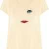 Sonia Rykiel Embellished Cottonjersey Tshirt in Pink (red) - Lyst