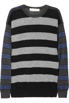 Stella McCartney Striped Silk and Wool Blend Sweater - Lyst