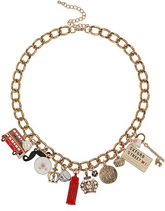 Topshop Tea Cup Charm Necklace - Lyst