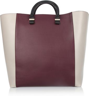Victoria Beckham Tritone Leather Tote - Lyst