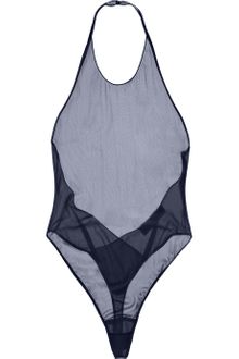 Yves Saint Laurent Stretch Chiffon Halterneck Bodysuit - Lyst