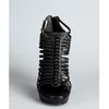 Alexander Mcqueen Black Leather Caged Platform Sandals in Black - Lyst