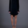 Alexander Mcqueen Silk Shirt Dress in Black - Lyst