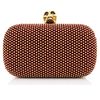 Alexander Mcqueen Gold Studded Skull Box Clutch in Gold - Lyst