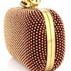 Alexander Mcqueen Gold Studded Skull Box Clutch in Gold - Lyst