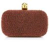 Alexander Mcqueen Gold Studded Skull Box Clutch in Gold - Lyst