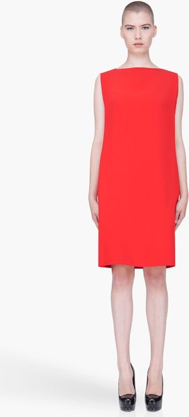 Hussein Chalayan Red Cape Dress in Red - Lyst