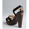 Jimmy Choo Black Suede Corliss Platform Sandals in Black - Lyst