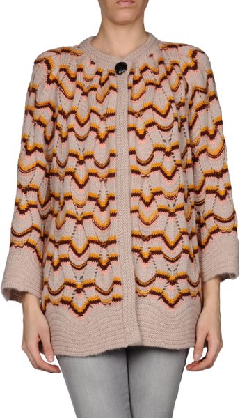 Missoni Cardigan in Multicolor (mauve) - Lyst