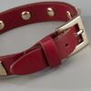 Valentino Studded Leather Bracelet in Red - Lyst