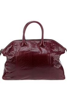 Zagliani Python Skin Tote - Lyst