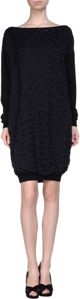 Lanvin Short Dress in Blue - Lyst