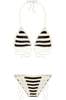 Lisa Maree Sail Away Striped Crochet Knit Triangle Bikini - Lyst