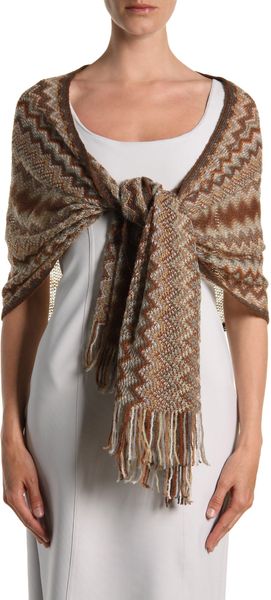 Missoni Stole in Brown - Lyst