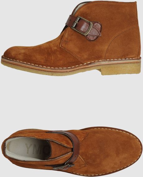 Ymc Shoe Boots in Brown - Lyst
