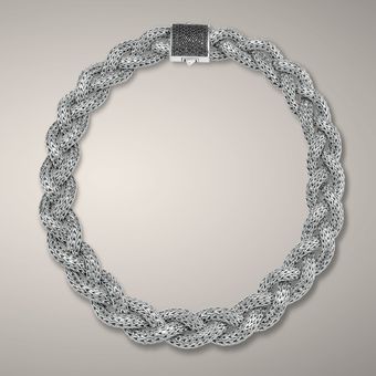 John Hardy Large Braided Necklace - Lyst