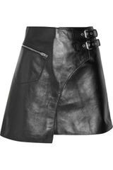 Joseph Frank Leather Kilt Style Mini Skirt
