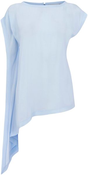 Karen Millen Beautiful Soft Draped To in Blue (pastel blue) - Lyst