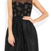 Lela Rose Beaded Lace and Organza Dress in Black - Lyst