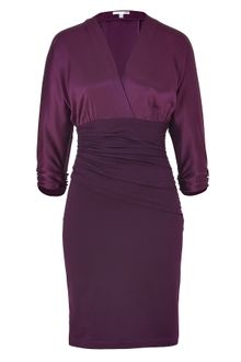 Paule Ka Aubergine Draped Combo Dress - Lyst