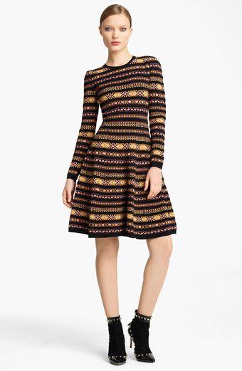 Valentino Multicolored Stretch Knit Dress - Lyst