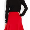 Versace Flared Wool Skirt in Red - Lyst