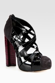 Alejandro Ingelmo Jeannie Mixed Media Platform Pumps - Lyst