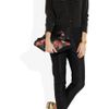 Alexander Mcqueen De Manta Floral Print Satin Clutch in Black (floral) - Lyst