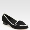 Alice + Olivia Madison Suede and Leather Loafers in Black - Lyst