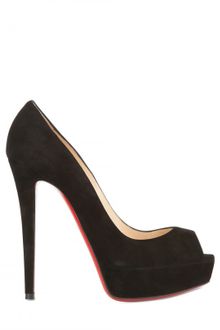 Christian Louboutin 140mm Banane Suede Open Toe Pumps - Lyst