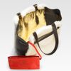 Christian Louboutin Sybil Large Shearling Leather Tote in Black (multi) - Lyst