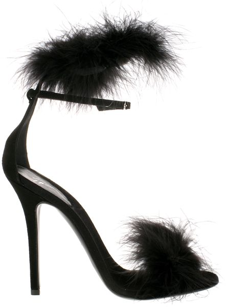 Giuseppe Zanotti Suede Sandals with Goose Down in Black (nero) - Lyst