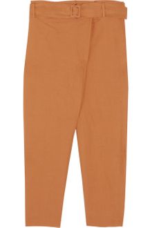 M Missoni Belted Cropped Cotton-Blend Pants - Lyst